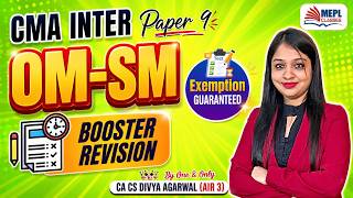 OM-SM | Booster Revision✅ For CMA Inter By Divya Agarwal Mam | MEPL Classes