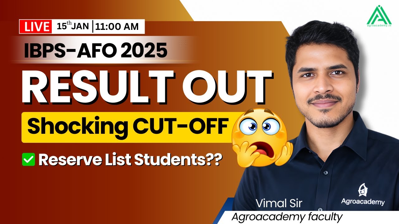 IBPS-AFO 2025 | Final RESULT IS OUT | High Cut-off Why?? Reserve List Students