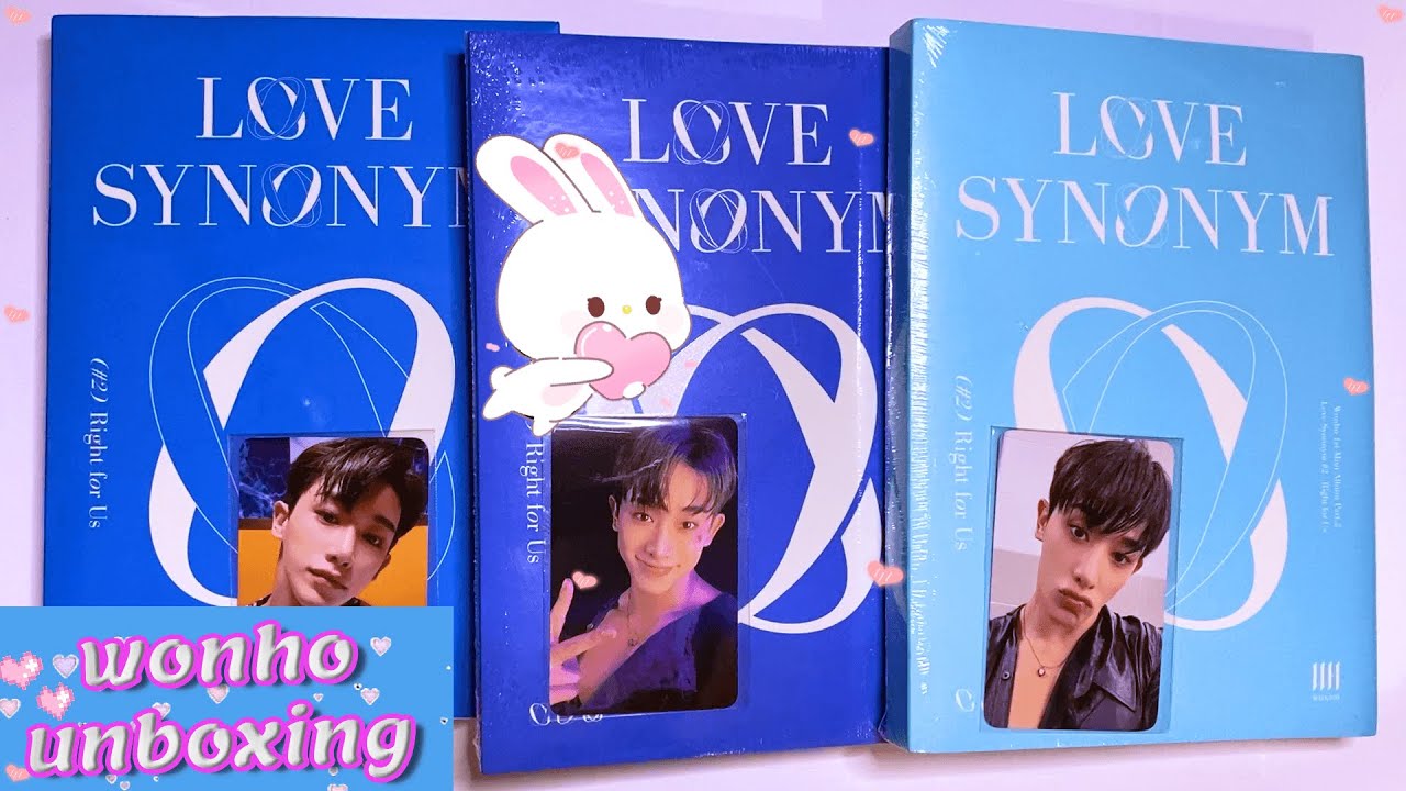 Wenee Unboxing Wonho 원호 2nd Mini Album Love Synonym #2 Right for Us (1, 2, & 3) Ktown4u Preorder