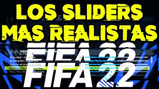? LOS SLIDERS MÁS REALISTAS para FIFA 22 MODO CARRERA MANAGER  LA MEJOR CONFIGURACIÓN 