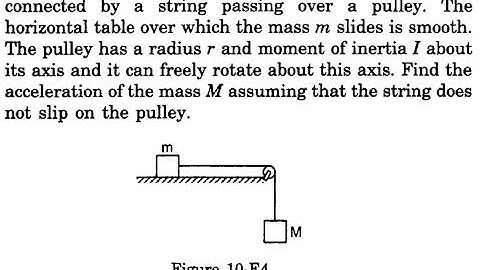 Figure (10-E4) shows two blocks of masses m and M connected by a string