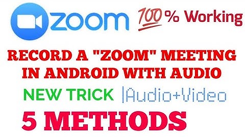 How to Screen Record a ZOOM Meeting in Android with audio|New Trick| 4 trick is in DESCRIPTION