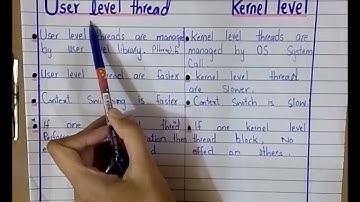 User level Thread & Kernel level Thread