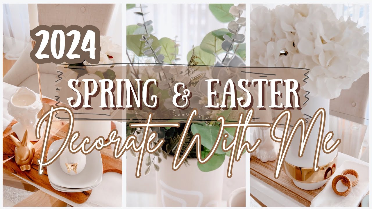 EASTER DECORATE WITH ME 2024 | TABLE CENTERPIECE IDEAS - SIMPLE ...