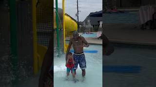 Mom and son soak dad with giant water bucket #shorts