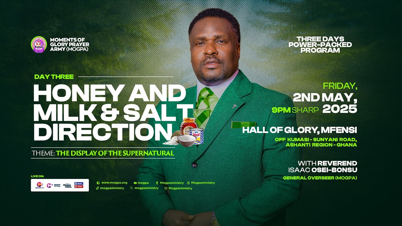 DAY 3 -  THE DISPLAY OF THE SUPERNATURAL || HONEY, MILK AND SALT DIRECTION || 02 - 05 - 2025