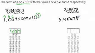 Numeric Response scientific notation method 2