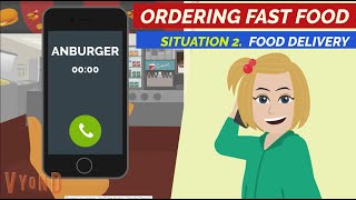 FOOD DELIVERY - PHONE CONVERSATION - FAST FOOD ORDERING .