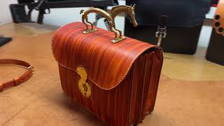 Brass Horse Handle Veg Tan Leather Case