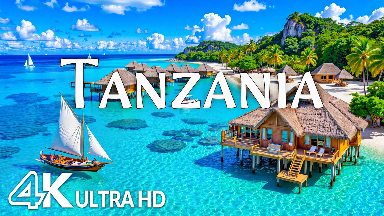 Tanzania 4K – Turquoise Ocean, Zanzibar Beach & Africa’s Indian Ocean Paradise | Relaxing Music