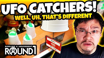 Wait WHAT?! Weird CRAZY UFO Catcher Setup WINS at Round 1 Arcade!