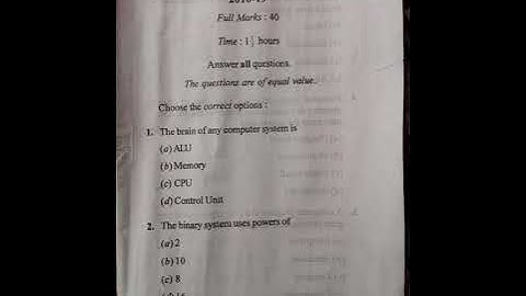 SEC(computer application & IT) semester3 vbu UG PYQ(2016-19)