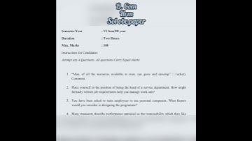 Delhi University B.com||Human Resource Management(HRM)|SOL| OBE Paper Phase 1 Open Book ExamJun 2020