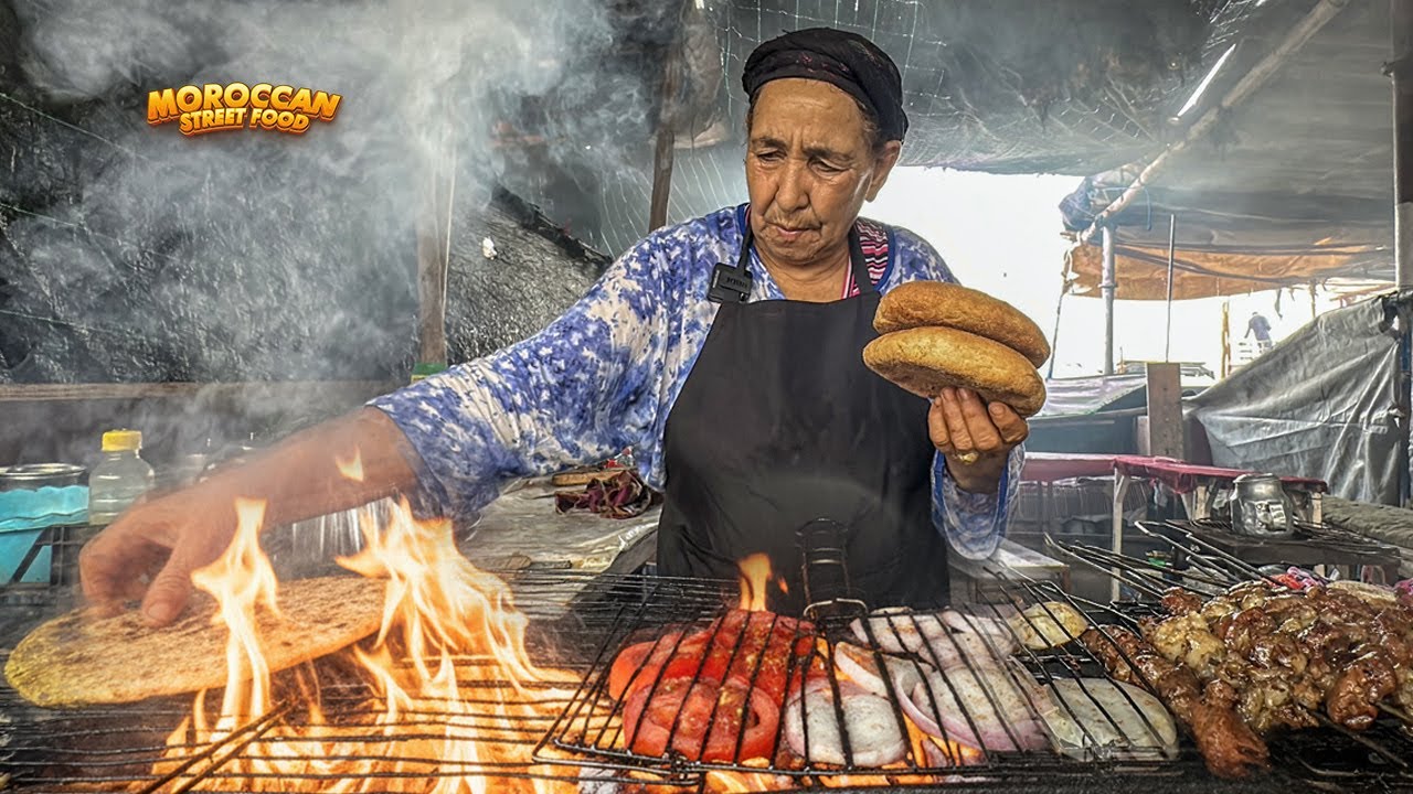 شواية مي فاطمة: بنة زمان وأتاي بالنعناع فقلب السوق الشعبي! 🥩🔥😋 🇲🇦