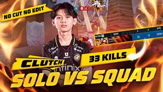 🔥33 KILLS : SOLO VS SQUAD [INDONESIA SERVER] 🇮🇩
