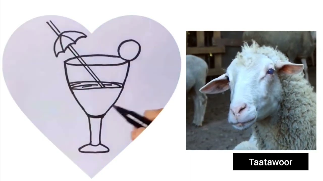 Easy draw a glass of juice