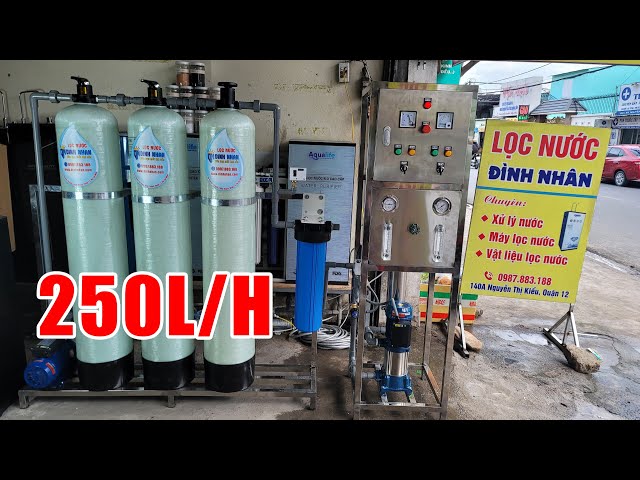 Chi tiết dàn máy lọc nước tinh khiết RO 250L/H lọc nước uống, đóng chai, đóng bình