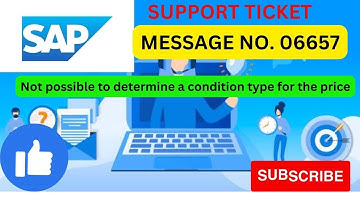 sap support tickets | Not possible to determine a condition type for the price #sap