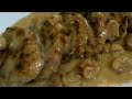 Pork Burger Steak with Mushroom Gravy Recipe
