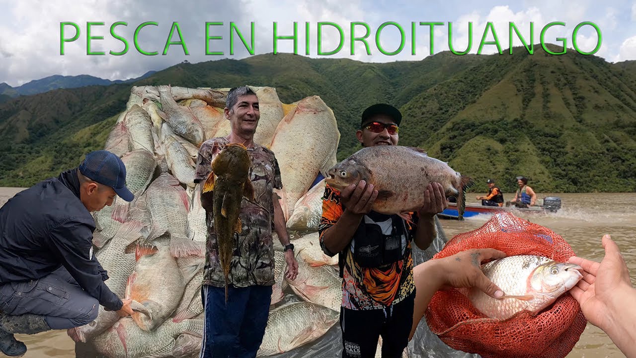 Pesca en el embalse de Hidroituango (represa del rio cauca)
