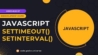 JavaScript setTimeout() and setInterval() Functions ?  🕒 | Web Development Tutorial #103