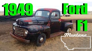 Killer Patina 1949 Ford F-1 rescued from a Big sky Montana pasture!