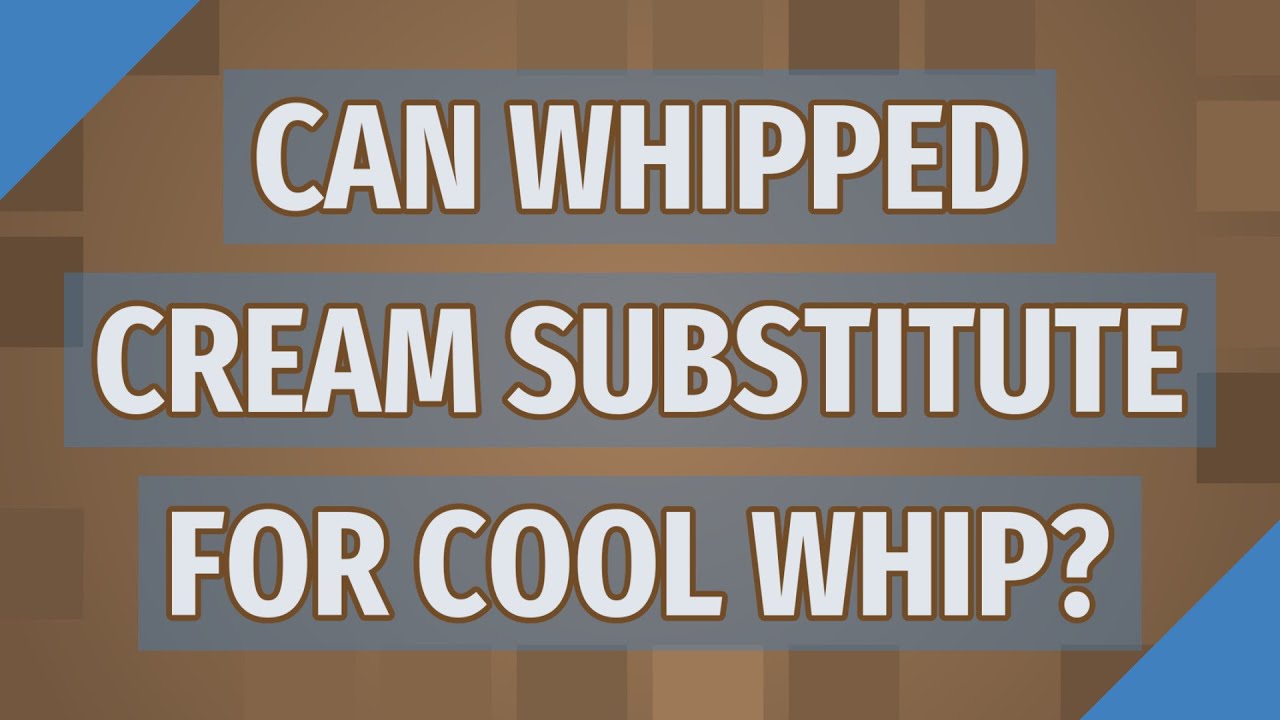 Can whipped cream substitute for Cool Whip? - YouTube
