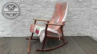 Old broken rocking chair  RESTORATION