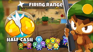 Firing Range [Half Cash] [🚫 Monkey Knowledge] Walkthrough/Guide | Bloons TD6