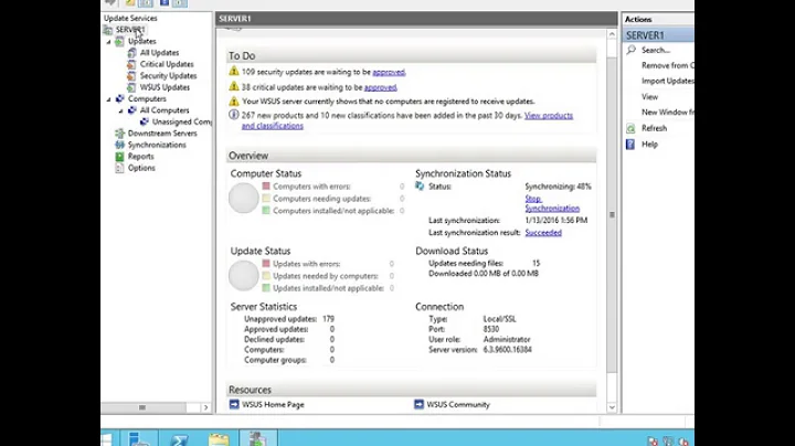 Setting up Windows Server Update Services (WSUS) on 2012 R2