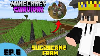 Minecraft Survival series EP.6 || Make a Sugarcane farm in Hindi @TechnoGamerzOfficial