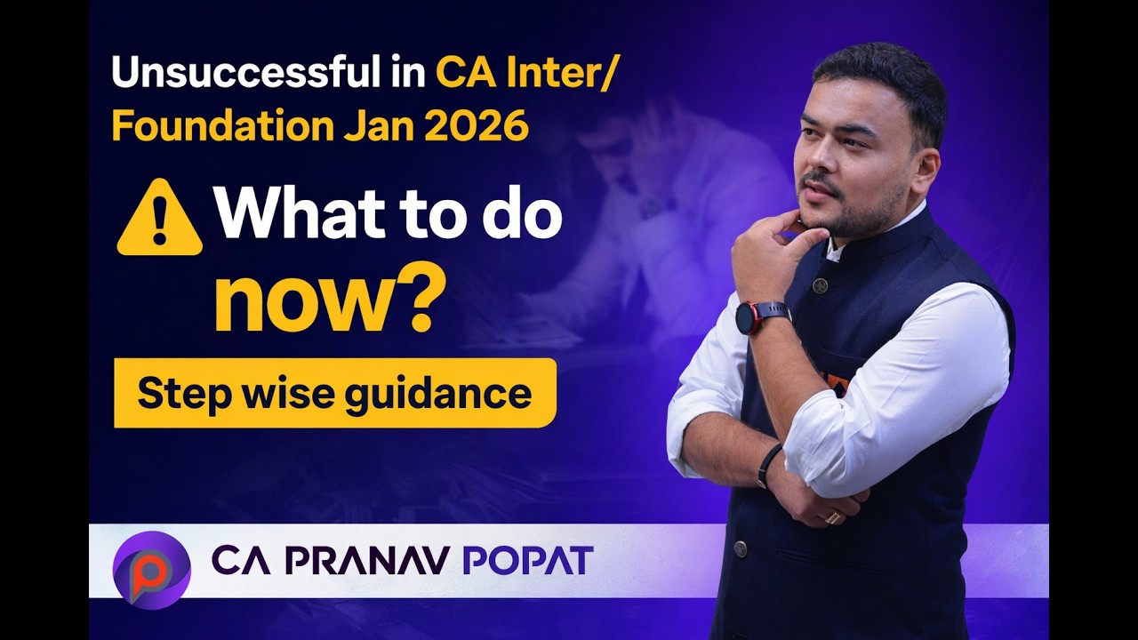 Unsuccessful in CA Exams Jan 2026, what to do now?