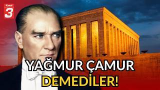 Yağmur çamur demediler 81 ilden Anıtkabir'e akın ettiler! | Devlet erkanı Ata'nın huzurunda...