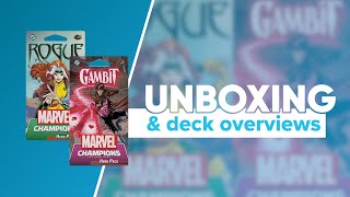 Marvel Champions Gambit and Rogue Hero Pack Unboxing and Deck Overviews