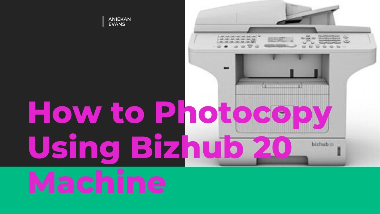 How to Photocopy Using Konica Minolta Bizhub 20 Machine - YouTube
