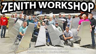 Kit airplane building workshop class at the Zenith Aircraft factory