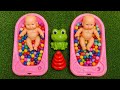 Pink Bathtub Spa for Twins ✨ Beads, Bottles & Sweet Surprises ASMR