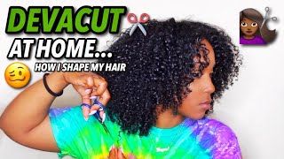 Watch Me Trim & Shape My Natural Hair Devacut At Home