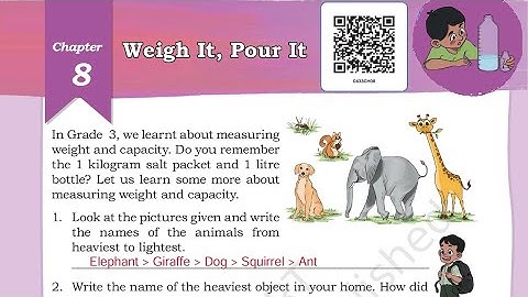 Weigh it,it pour( chapter–8)class 4th ll New NCERT Maths Book Maths Mela #school #class4 #kvs #ncert
