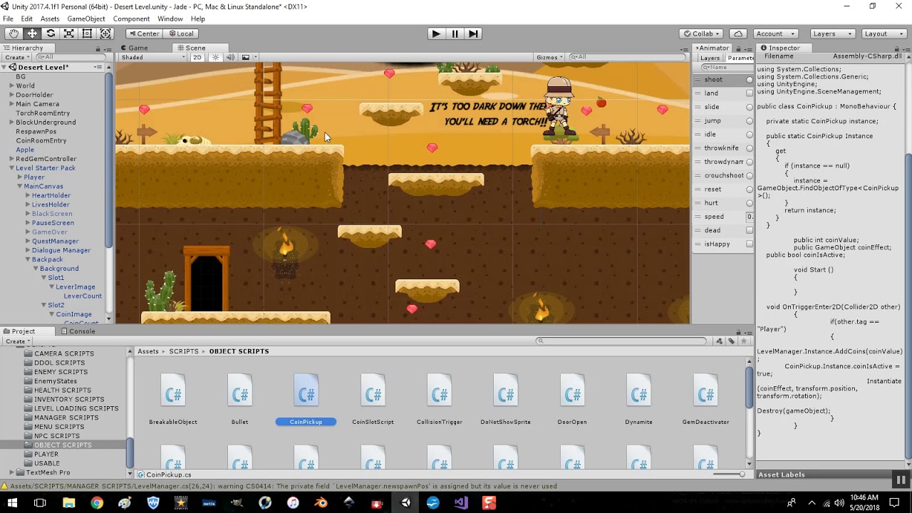 Unity 2D Game Development Inventory Problems