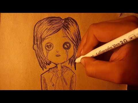 رسومات اكتئاب رسومات حزينه معبره سهله 