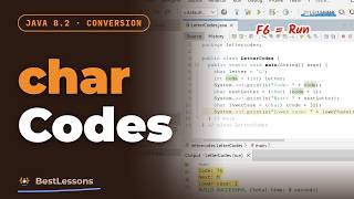 Java 8.2 - Char Codes: (int) and (char), and Sums with Letters