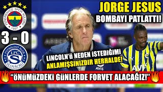 Son Dakika! Jorge Jesus Bombayı Patlattı! ''Forvet Alacağız!'' l Fenerbahçe 3-0 Slovacko
