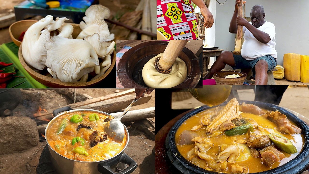 This Village Soup Changed Everything… Mushroom & Cow Face Light Soup with Fufu!!