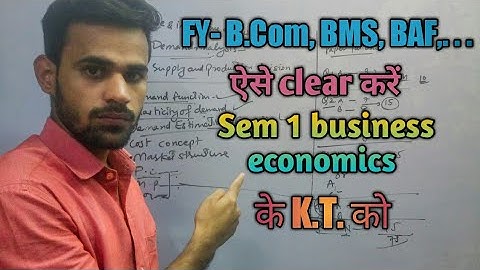 Important questions for business economic || FY Sem-1