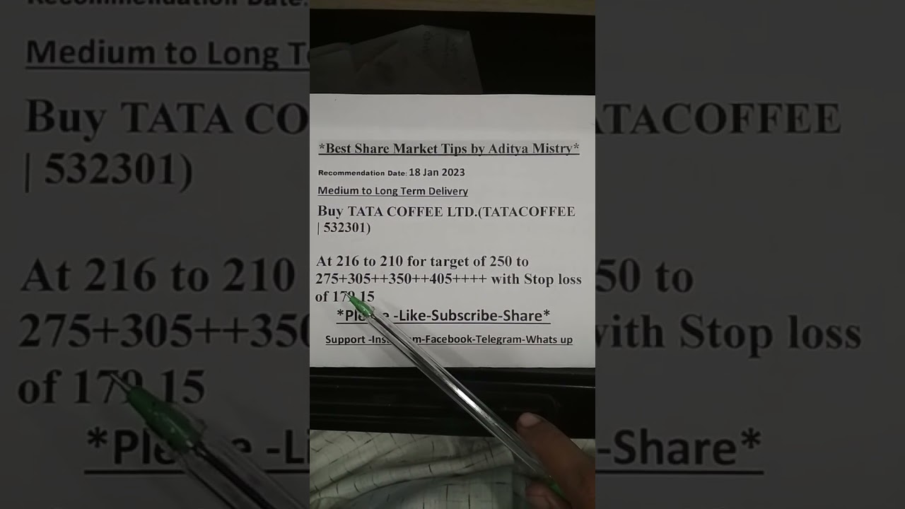 TATA COFFEE  SHARE PRICE | TATA COFFEE  SHARE LONG TERM TARGET | 18 January 2023