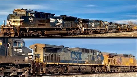 AWESOME Lashup With Foreign Power on NS 309! Union Pacific, CSX, & 2 NS EMDs + Awesome Hornshow