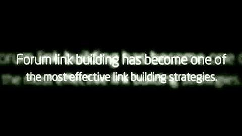 Forum Link Building Services