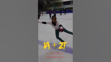 Axel Double Toe Loop Combination Jump - Tanishi Krishna #olympics