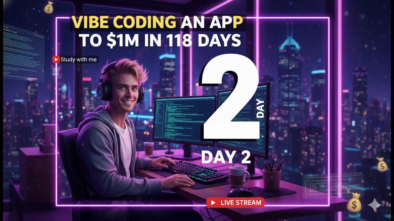10-Hour LIVE Study with me 👨‍💻 | Screen sharing | Vibe coding an app to ...